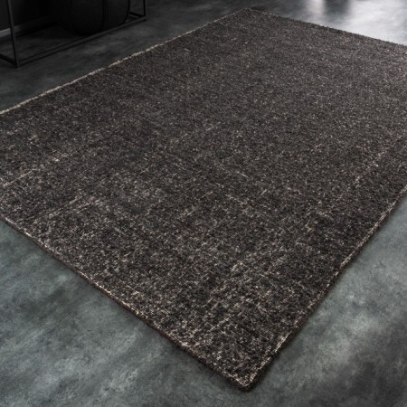  Handgearbeiteter Teppich WOOL 230x160cm dunkelgrau...