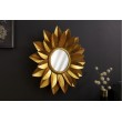 Eleganter Spiegel SUNFLOWER 60cm gold rund Wandspiegel in Blumenform 
