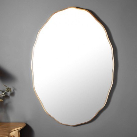 Eleganter Wandspiegel ELEGANCIA 100cm gold ovales Design