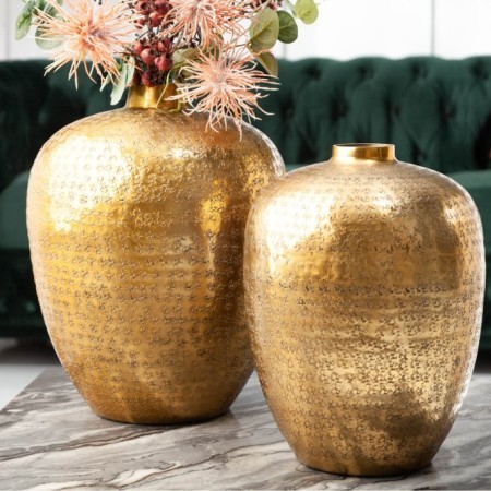 Elegantes Vasen 2er Set ORIENTAL 33cm gold in Handarbeit...