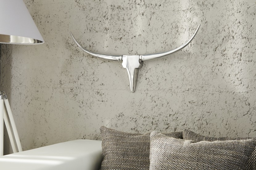 Tête De Taureau Décoration Murale MichaelNoll - Polyresine Dorée XXL 73cm - Pour Salon, Bar