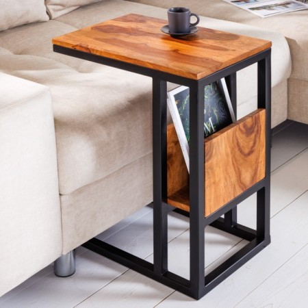 Industrial Beistelltisch CONCIERGE 45cm Sheesham Holz...