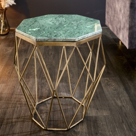 Abstrakter Beistelltisch DIAMOND 50cm grÃ¼n Marmor...