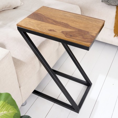 Handgearbeiteter Beistelltisch BUTLER 30cm Sheesham stone...