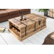 Table basse en bois massif BODEGA 100cm en bois de manguier Coffre de bar de maison