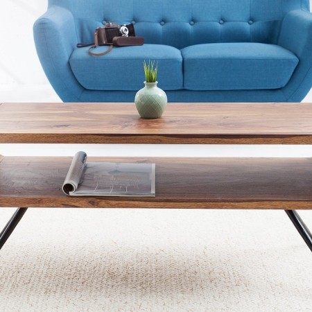 Table Basse Coffre Authentic Models Cabine, Style Rétro Vintage, Couleur Petrol - 53x53x56 Cm