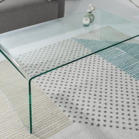 Extravaganter Glas Couchtisch FANTOME 110cm transparent