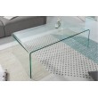 Table basse extravagante en verre FANTOME 110cm transparent